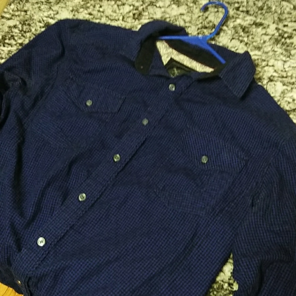 Purple button down dress shirt, Large